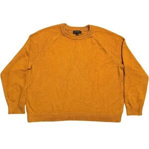 Banana Republic XXL Sweater Mens Gold Ochre Crew Neck Long Sleeve Cotton Blend